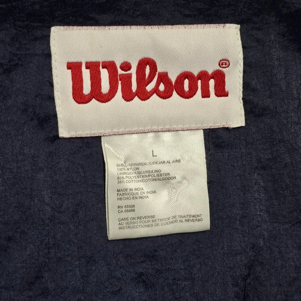 Wilson Vintage 90s Windbreaker Track Jacket Lined Mens L Colorblock Sport Nylon‎